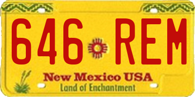NM license plate 646REM