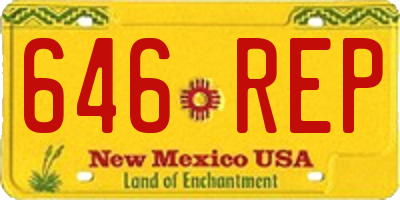 NM license plate 646REP