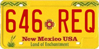 NM license plate 646REQ