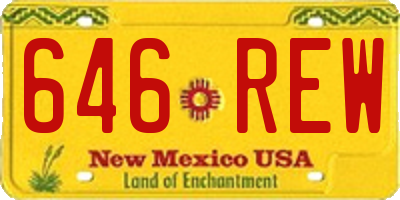 NM license plate 646REW
