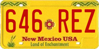NM license plate 646REZ