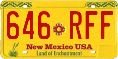 NM license plate 646RFF