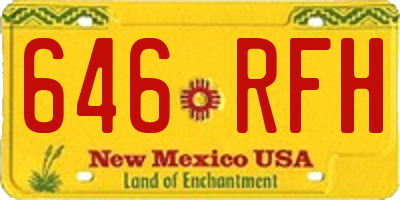 NM license plate 646RFH