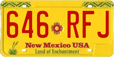 NM license plate 646RFJ