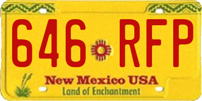 NM license plate 646RFP