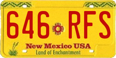 NM license plate 646RFS