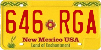 NM license plate 646RGA