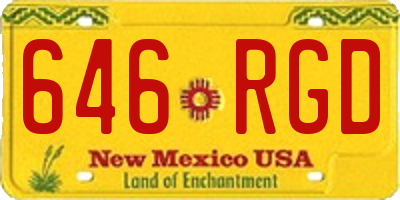 NM license plate 646RGD
