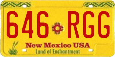 NM license plate 646RGG