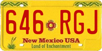 NM license plate 646RGJ