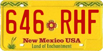 NM license plate 646RHF