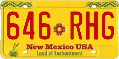 NM license plate 646RHG