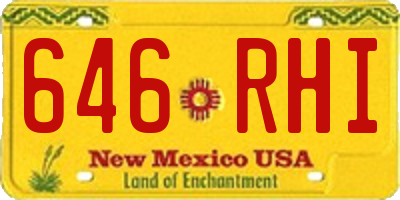 NM license plate 646RHI