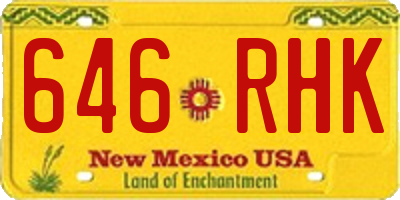 NM license plate 646RHK