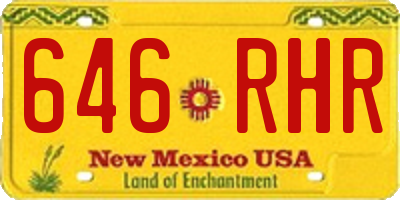 NM license plate 646RHR