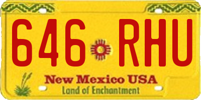 NM license plate 646RHU