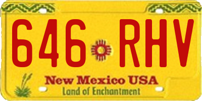 NM license plate 646RHV