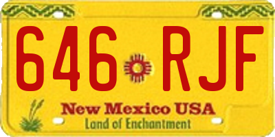 NM license plate 646RJF