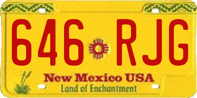 NM license plate 646RJG