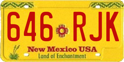 NM license plate 646RJK