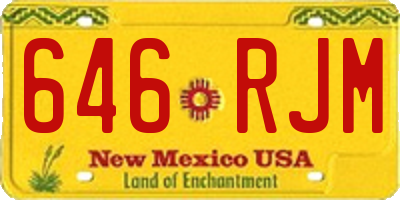 NM license plate 646RJM