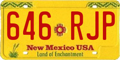 NM license plate 646RJP