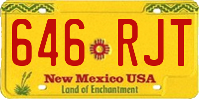 NM license plate 646RJT