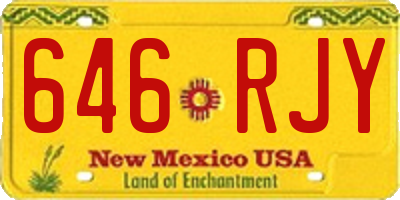 NM license plate 646RJY