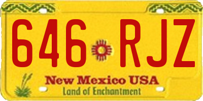 NM license plate 646RJZ