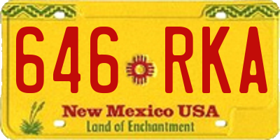 NM license plate 646RKA