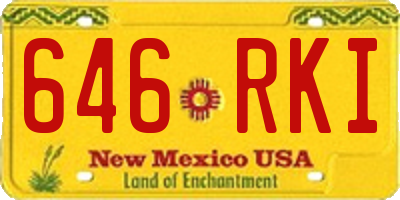 NM license plate 646RKI