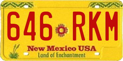 NM license plate 646RKM