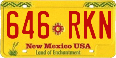 NM license plate 646RKN