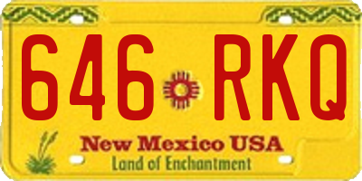 NM license plate 646RKQ