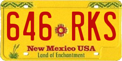 NM license plate 646RKS