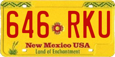 NM license plate 646RKU