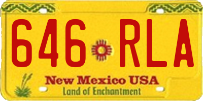 NM license plate 646RLA