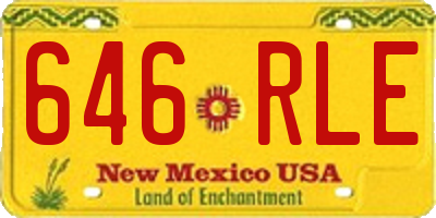 NM license plate 646RLE