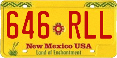 NM license plate 646RLL