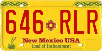 NM license plate 646RLR