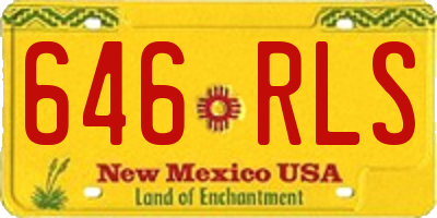 NM license plate 646RLS
