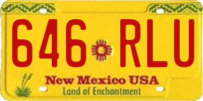 NM license plate 646RLU