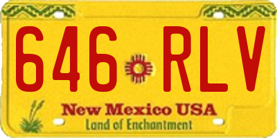 NM license plate 646RLV