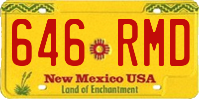NM license plate 646RMD