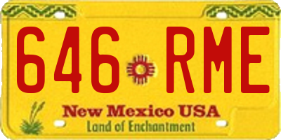NM license plate 646RME