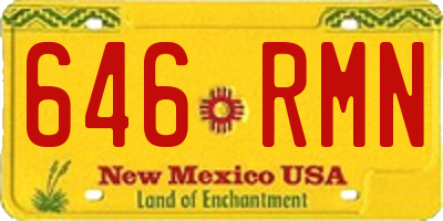 NM license plate 646RMN