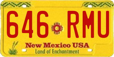 NM license plate 646RMU