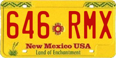 NM license plate 646RMX