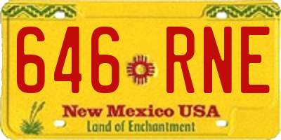 NM license plate 646RNE