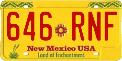 NM license plate 646RNF